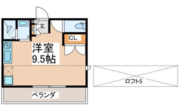 メゾン・ド・南雪谷(ワンルーム/2階)の間取り写真