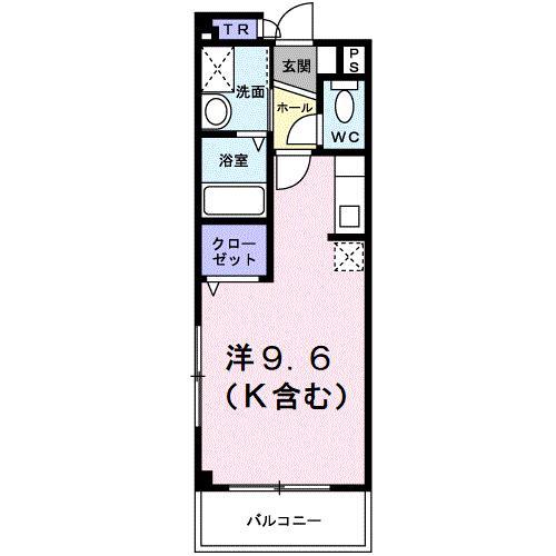 グランディル山王(ワンルーム/3階)の間取り写真