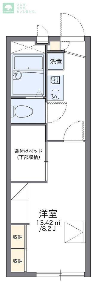 レオパレスピエナ(1K/1階)の間取り写真