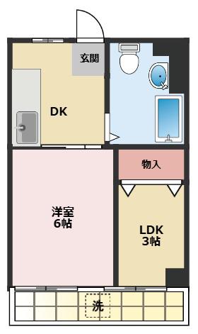 シャトレー堀切(2K/3階)の間取り写真