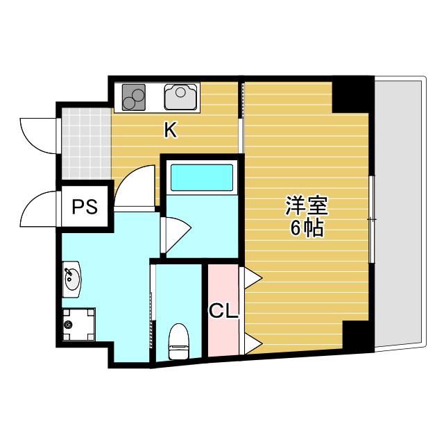 パウゼ西本町(1K/5階)の間取り写真