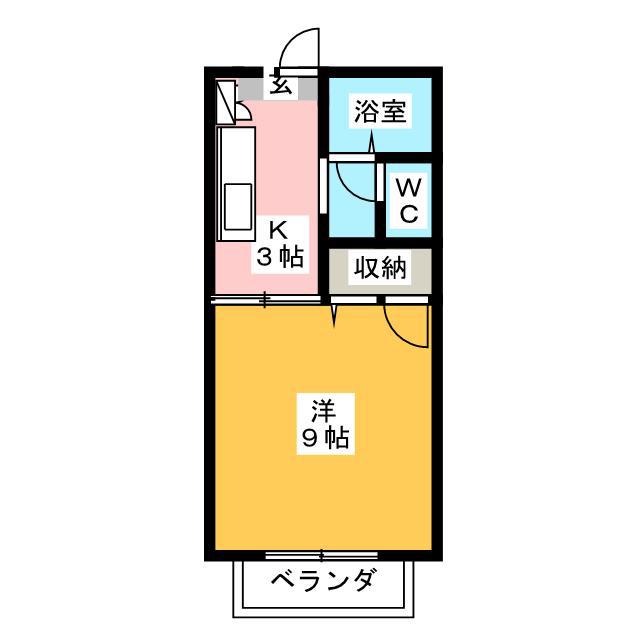 サンシャインコーポ(1K/2階)の間取り写真