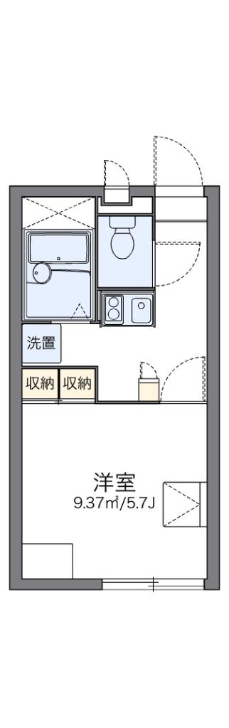 レオパレス鴫野 夢(1K/2階)の間取り写真
