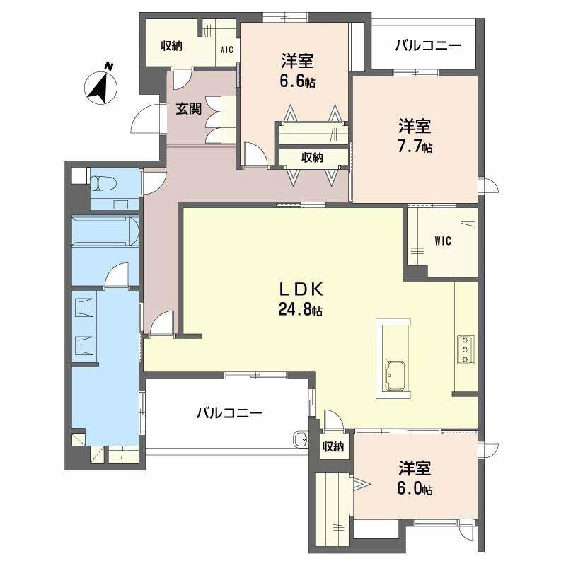 ミュリエル箕面(3LDK/3階)の間取り写真