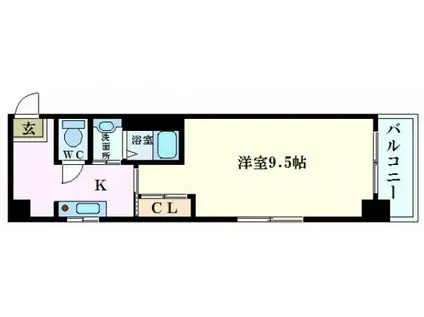 第3イワヒロビル(1K/3階)の間取り写真