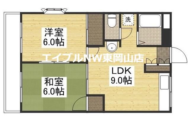 センチュリー清水(2LDK/2階)の間取り写真