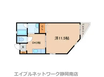 プリムローズ(1DK/1階)の間取り写真