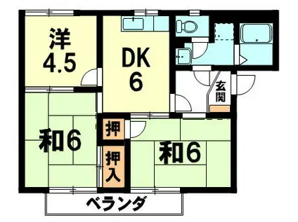 フィネス平田(3DK/2階)の間取り写真