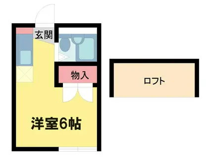 HOPS KIYOSHIKOJIN(1K/1階)の間取り写真