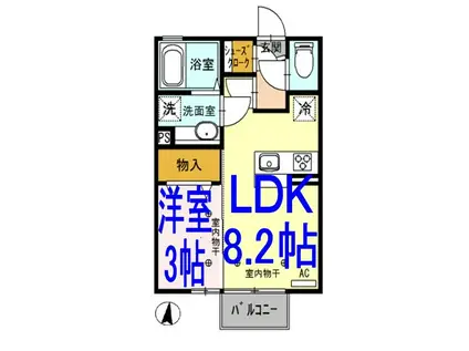 アルマ・ファーレ(1LDK/2階)の間取り写真