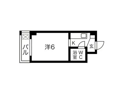 プレズ名古屋庄内通(1K/2階)の間取り写真