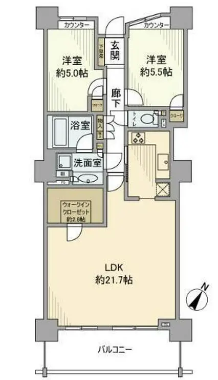 ステーションフロントタワー 19階階 間取り