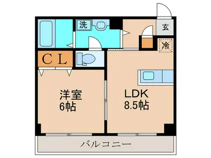 新栄倉ビル(1LDK/3階)の間取り写真