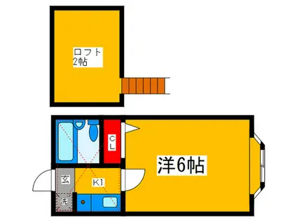 ローズアパートQ-64(1K/1階)の間取り写真