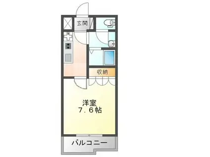 ヴィラすみれ(1K/2階)の間取り写真