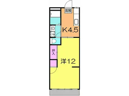 第三菅井コーポ(1K/1階)の間取り写真