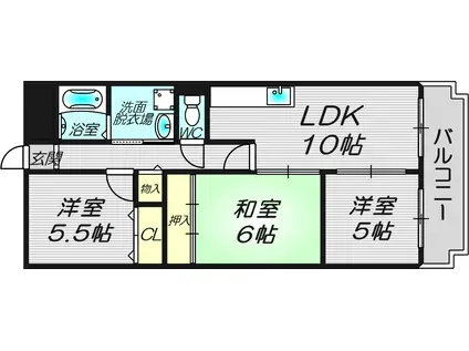 ユーロメゾン春日(3LDK/1階)の間取り写真