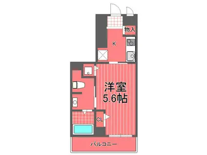 横浜翠葉ビルディングワン(1K/8階)の間取り写真