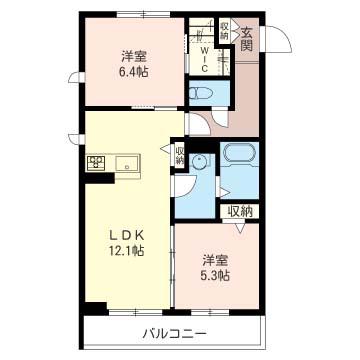 ヴィラ・エテルナ(2LDK/3階)の間取り写真