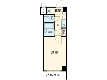 マリオン屋島東(1K/6階)の間取り写真