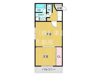 ライズ平成東参番館(1LDK/4階)の間取り写真