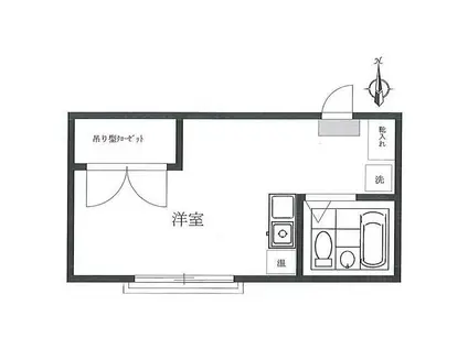 コートウイスタリア(ワンルーム/1階)の間取り写真