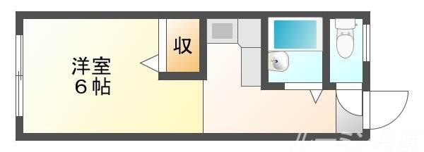 オーチャードハイツ(1K/1階)の間取り写真