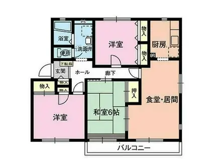 ガーデンハウス南片町(3LDK/2階)の間取り写真