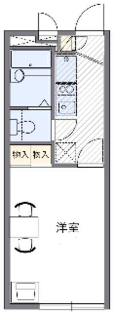レオパレス幸(1K/1階)の間取り写真