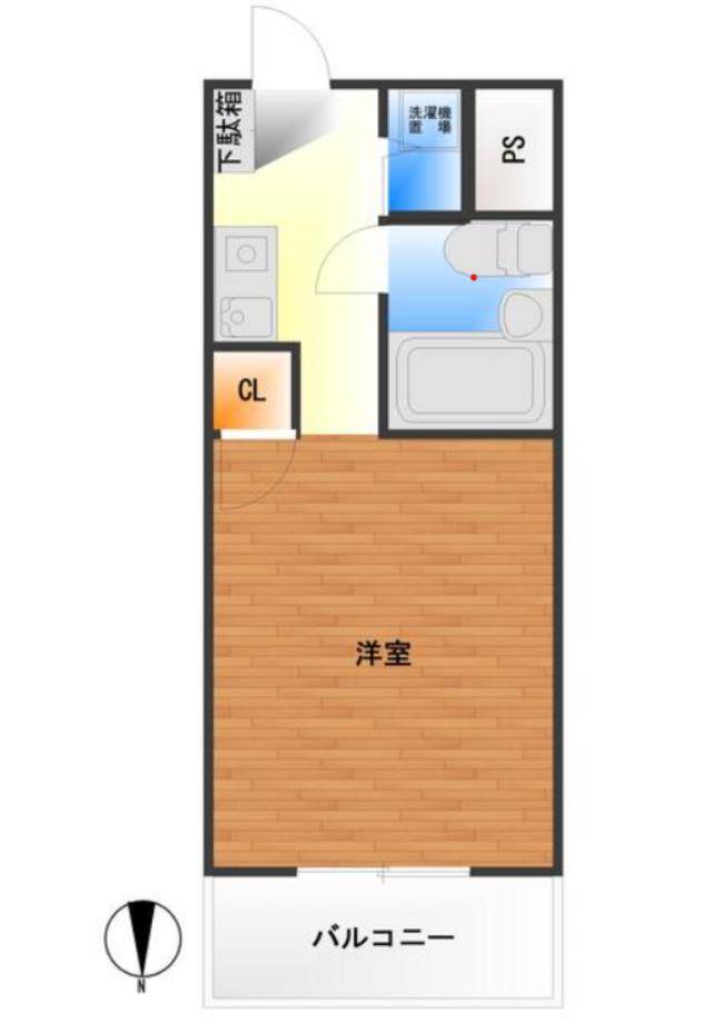 ウィンベルソロ駒込(ワンルーム/2階)の間取り写真