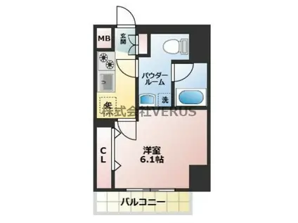 SQUARECITY YOKOHAMA ODORIKOEN AZ(1K/10階)の間取り写真