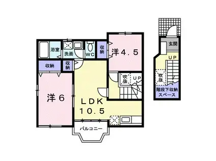 サンフラワー(2LDK/2階)の間取り写真