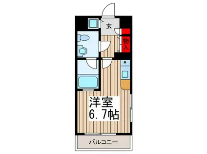 サンセール与野本町(ワンルーム/3階)の間取り写真