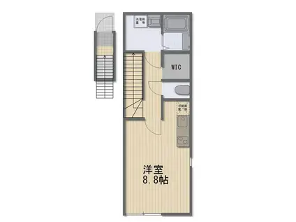 IRBIS津島福居(ワンルーム/2階)の間取り写真