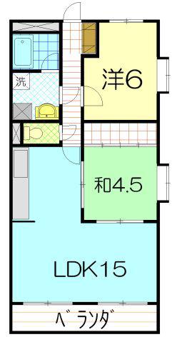 シティコーポ西条(2LDK/1階)の間取り写真
