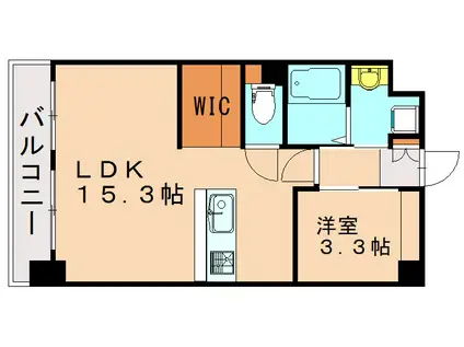 ウイングス熊手(1LDK/7階)の間取り写真