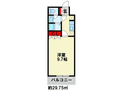 エルプランドール(1K/2階)の間取り写真