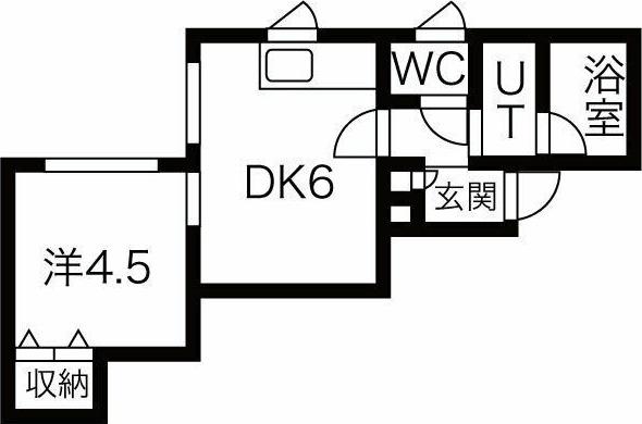 PLAZA IN M・K(1LDK/2階)の間取り写真
