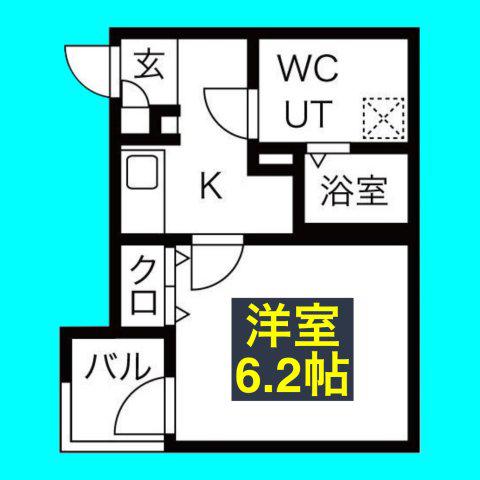 メイクスR高畑(1K/3階)の間取り写真