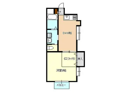 RMレジデンスA・B(1DK/1階)の間取り写真