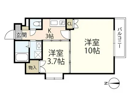 MARIONETTE IX(2K/9階)の間取り写真