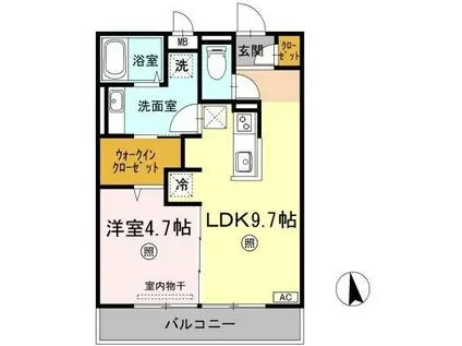 アースガーデンSOJA(1LDK/1階)の間取り写真