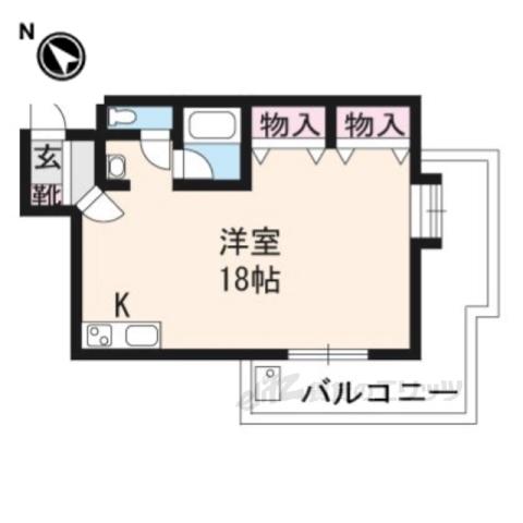 メゾン寿(ワンルーム/4階)の間取り写真