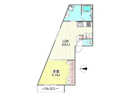さくらテラス梅丘(1LDK/2階)の間取り写真