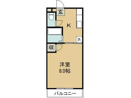 スターハイツ(1K/4階)の間取り写真