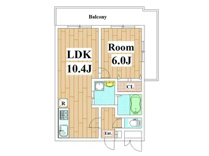 シャトレ飯田マンション(1LDK/1階)の間取り写真