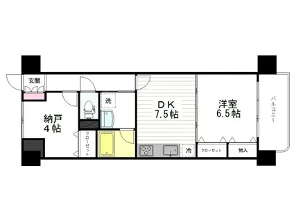 朝日プラザアネックスニュー(1SDK/5階)の間取り写真