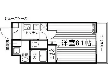 プレシャス川内(1K/4階)の間取り写真