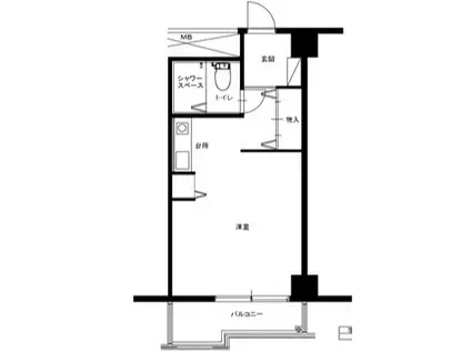 学が丘カレッジハイツ(ワンルーム/7階)の間取り写真
