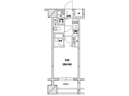 パレステュディオドルチェ本駒込(1K/3階)の間取り写真